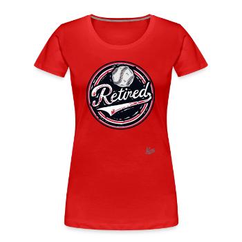Rentner im Ruhestand - Frauen Premium Bio T-Shirt - Rot - Vorne - Mia (176cm)