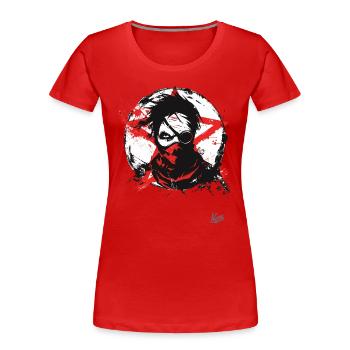Chaos Anarchie und Punk - Frauen Premium Bio T-Shirt - Rot - Vorne - Mia (176cm)