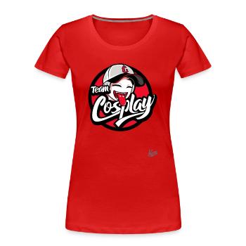 Jolie fille en casquette de baseball : Cosplay d’équipe - T-shirt bio Premium Femme - rouge - Devant - Mia (176cm)