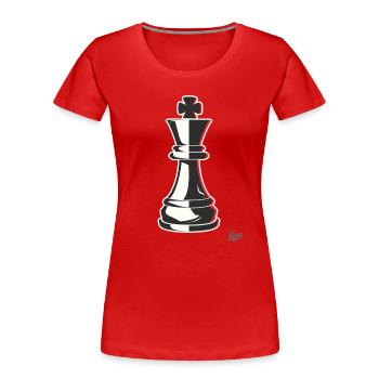 Roi des échecs - T-shirt bio Premium Femme - rouge - Devant - Mia (176cm)