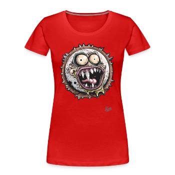 Horreur Monstre Châtaigne Châtaigne - T-shirt bio Premium Femme - rouge - Devant - Mia (176cm)