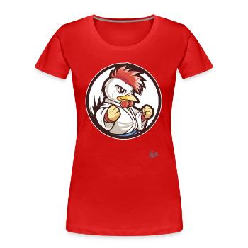 Martial Arts Kampfkunst: Judo-Huhn - Frauen Premium Bio T-Shirt - Rot - Vorne - Mia (176cm)