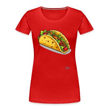 The best, deliciously delicious tacos from Mexico - Women's Premium Organic T-Shirt - red - Front - Mia (176cm)