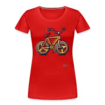 My first bike - Women's Premium Organic T-Shirt - red - Front - Mia (176cm)