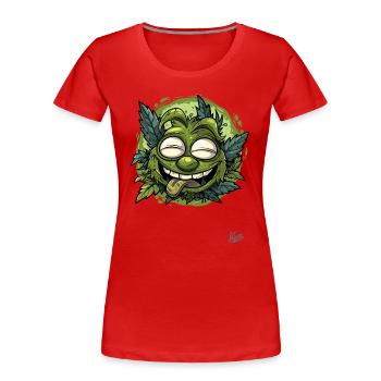 Der immer berauschte Wald-Goblin - Frauen Premium Bio T-Shirt - Rot - Vorne - Mia (176cm)