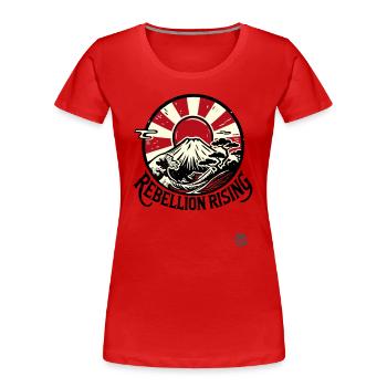 le mont Fuji rebelle au Japon - T-shirt bio Premium Femme - rouge - Devant - Mia (176cm)