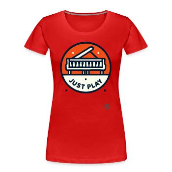 Il suffit de jouer du piano - T-shirt bio Premium Femme - rouge - Devant - Mia (176cm)