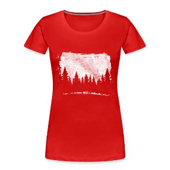 Nature Montagnes amoureux de la nature Camping cadeau - T-shirt bio Premium Femme - rouge - Devant - Mia (176cm)