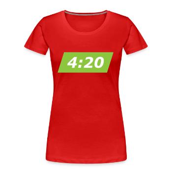 420 Blaze it Uhr - Frauen Premium Bio T-Shirt - Rot - Vorne - Mia (176cm)