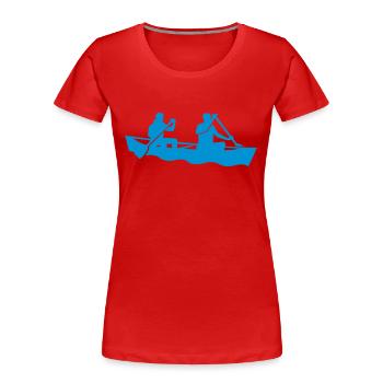 Kanu - Frauen Premium Bio T-Shirt - Rot - Vorne - Mia (176cm)