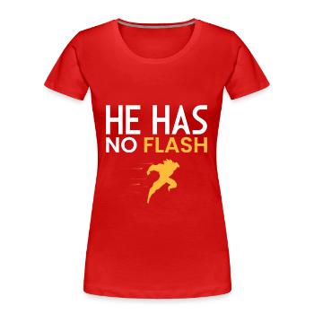 NO FLASH!! - Frauen Premium Bio T-Shirt - Rot - Vorne - Mia (176cm)