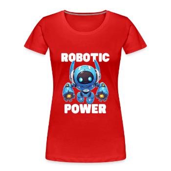 Robotic Power - Women's Premium Organic T-Shirt - red - Front - Mia (176cm)