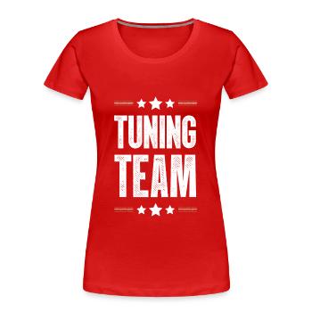 Tuning Team - Frauen Premium Bio T-Shirt - Rot - Vorne - Mia (176cm)