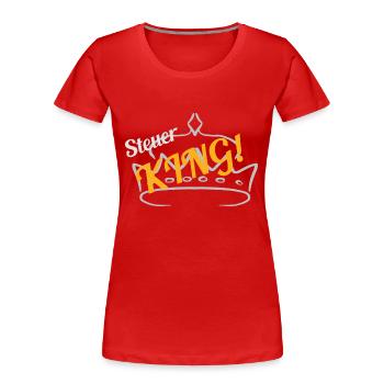 Steuer King - Frauen Premium Bio T-Shirt - Rot - Vorne - Mia (176cm)