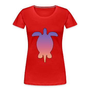 Turtle - Frauen Premium Bio T-Shirt - Rot - Vorne - Mia (176cm)