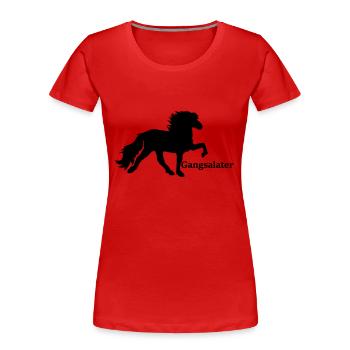 noir Gang Salater - T-shirt bio Premium Femme - rouge - Devant - Mia (176cm)
