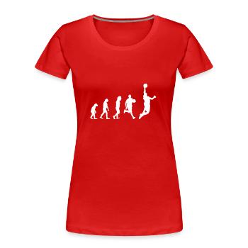Evolution Basketball - Geschenk - Ballsport - Frauen Premium Bio T-Shirt - Rot - Vorne - Mia (176cm)