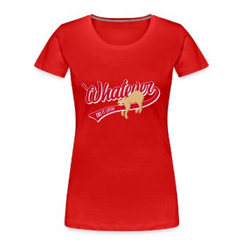 Whatever-Sloth-Faultier-Prokrastinieren-Faulenzen - Frauen Premium Bio T-Shirt - Rot - Vorne - Mia (176cm)