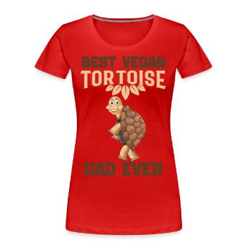 Tortoises - Women's Premium Organic T-Shirt - red - Front - Mia (176cm)