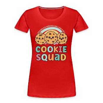 Cookie Squad Lustiges Matching für Mädchen Cookie Lover - Frauen Premium Bio T-Shirt - Rot - Vorne - Mia (176cm)
