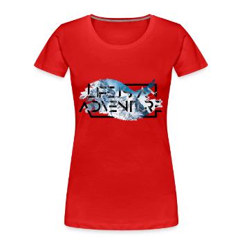 Life is an adventure! - Frauen Premium Bio T-Shirt - Rot - Vorne - Mia (176cm)