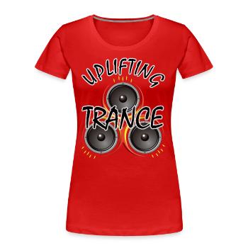 Transe édifiante avec haut-parleur - Musique - T-shirt bio Premium Femme - rouge - Devant - Mia (176cm)