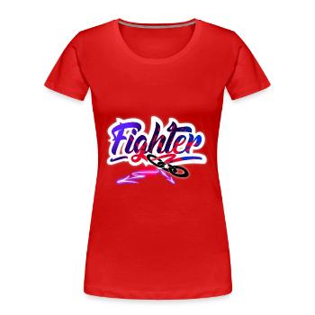 Fighter - Frauen Premium Bio T-Shirt - Rot - Vorne - Mia (176cm)