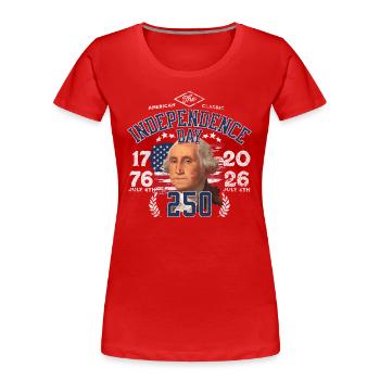 250th Independance day 1776 2026 coul - T-shirt bio Premium Femme - rouge - Devant - Mia (176cm)