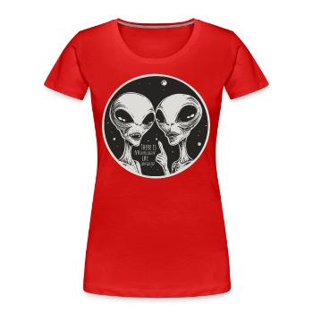 There is no intelligent life - Women's Premium Organic T-Shirt - red - Front - Mia (176cm)