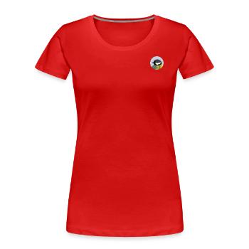Kohlmeise Vogel / Porträt - Frauen Premium Bio T-Shirt - Rot - Vorne - Mia (176cm)