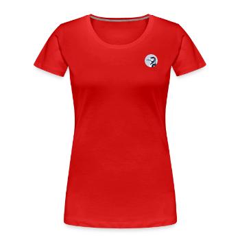 Grand Pic tacheté / Portrait - T-shirt bio Premium Femme - rouge - Devant - Mia (176cm)