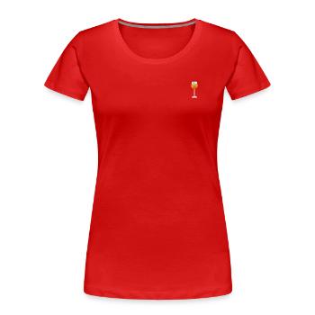 Minialistischer Spritz - Frauen Premium Bio T-Shirt - Rot - Vorne - Mia (176cm)