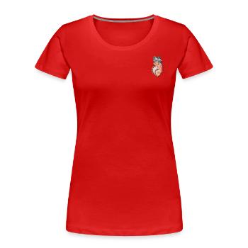 Schmetterling Monarchfalter Aquarell handgemalt - Frauen Premium Bio T-Shirt - Rot - Vorne - Mia (176cm)