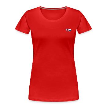 England Thailand Flagge Herz - Frauen Premium Bio T-Shirt - Rot - Vorne - Mia (176cm)