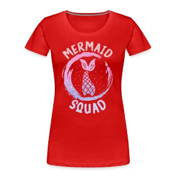 Meerjungfrau Fabel Meerjungfrauen Märchen - Frauen Premium Bio T-Shirt - Rot - Vorne - Mia (176cm)
