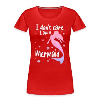 Meerjungfrau Fabel Meerjungfrauen Märchen - Frauen Premium Bio T-Shirt - Rot - Vorne - Mia (176cm)