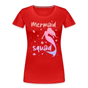 Meerjungfrau Fabel Meerjungfrauen Märchen - Frauen Premium Bio T-Shirt - Rot - Vorne - Mia (176cm)