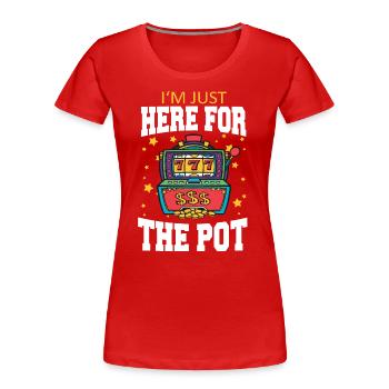 Casino Gambling Casino Las Vegas Gamblers - Women's Premium Organic T-Shirt - red - Front - Mia (176cm)