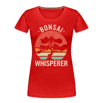 Bonsaï Bonsaï Japonais - T-shirt bio Premium Femme - rouge - Devant - Mia (176cm)