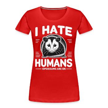 Opossum Possum Animal - Women's Premium Organic T-Shirt - red - Front - Mia (176cm)
