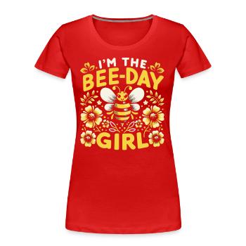 honey bee, beekeeper, bee, bee - Women's Premium Organic T-Shirt - red - Front - Mia (176cm)