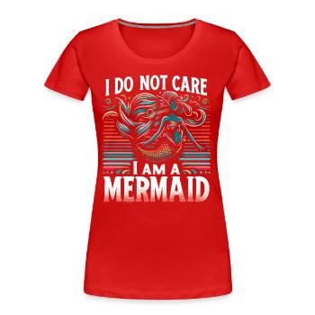 Meerjungfrau Fabel Meerjungfrauen Märchen - Frauen Premium Bio T-Shirt - Rot - Vorne - Mia (176cm)