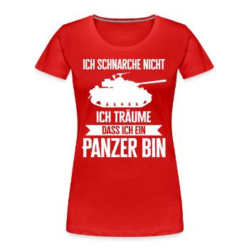 Panzer Kampfpanzer Panzerkampfwagen Panzerfahrer - Frauen Premium Bio T-Shirt - Rot - Vorne - Mia (176cm)