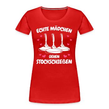 Curling Curling Curling Curling - T-shirt bio Premium Femme - rouge - Devant - Mia (176cm)