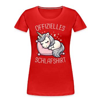Licorne Licornes Créatures Mythiques Mystique - T-shirt bio Premium Femme - rouge - Devant - Mia (176cm)