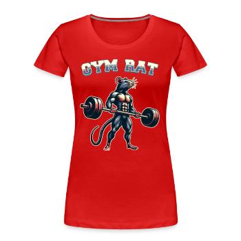 Gewichtheben Fitness Bodybuilding Gewichtheber - Frauen Premium Bio T-Shirt - Rot - Vorne - Mia (176cm)