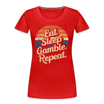 Casino Gambling Casino Las Vegas Gamblers - Women's Premium Organic T-Shirt - red - Front - Mia (176cm)