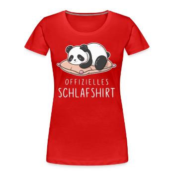 Panda Panda Bear Pandas - Women's Premium Organic T-Shirt - red - Front - Mia (176cm)