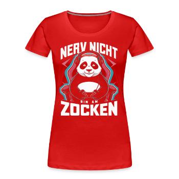 Panda Panda Bear Pandas - Women's Premium Organic T-Shirt - red - Front - Mia (176cm)