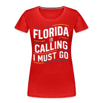Florida USA Amerika Saat - Frauen Premium Bio T-Shirt - Rot - Vorne - Mia (176cm)